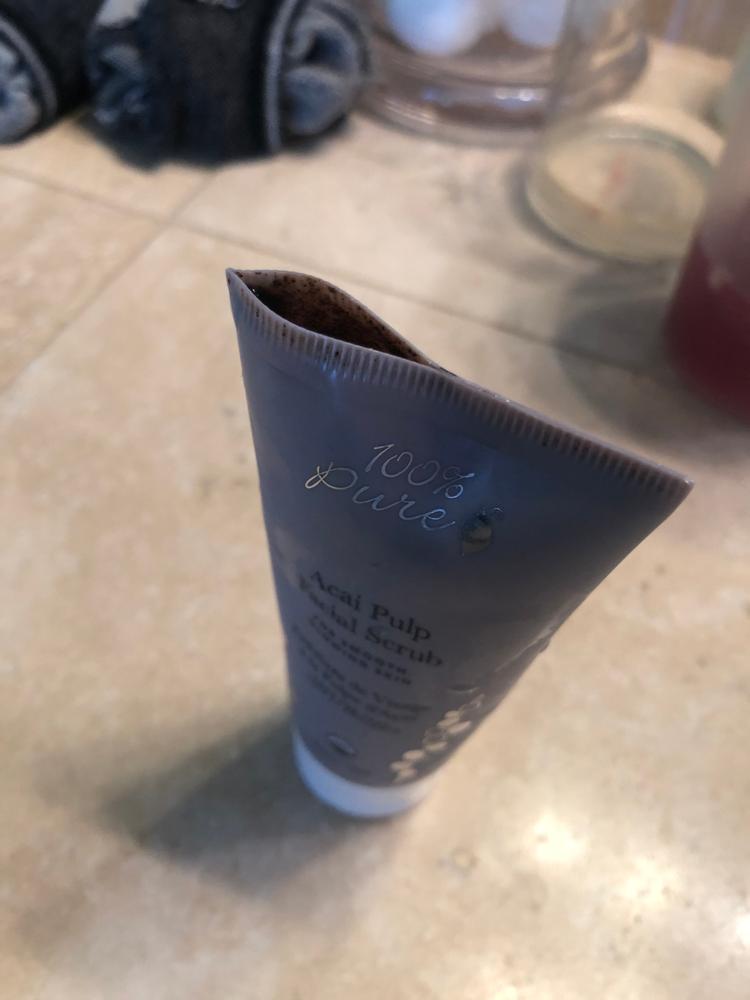 Acai Pulp Facial Scrub - Customer Photo From Anita 